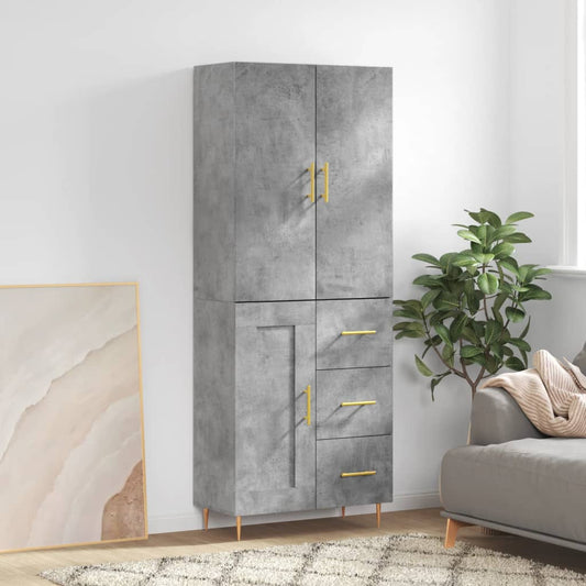 Skap Betonggrå 69,5x34x180 cm