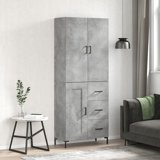 Skap Betonggrå 69,5x34x180 cm