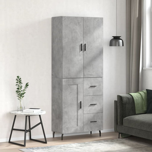 Skap Betonggrå 69,5x34x180 cm