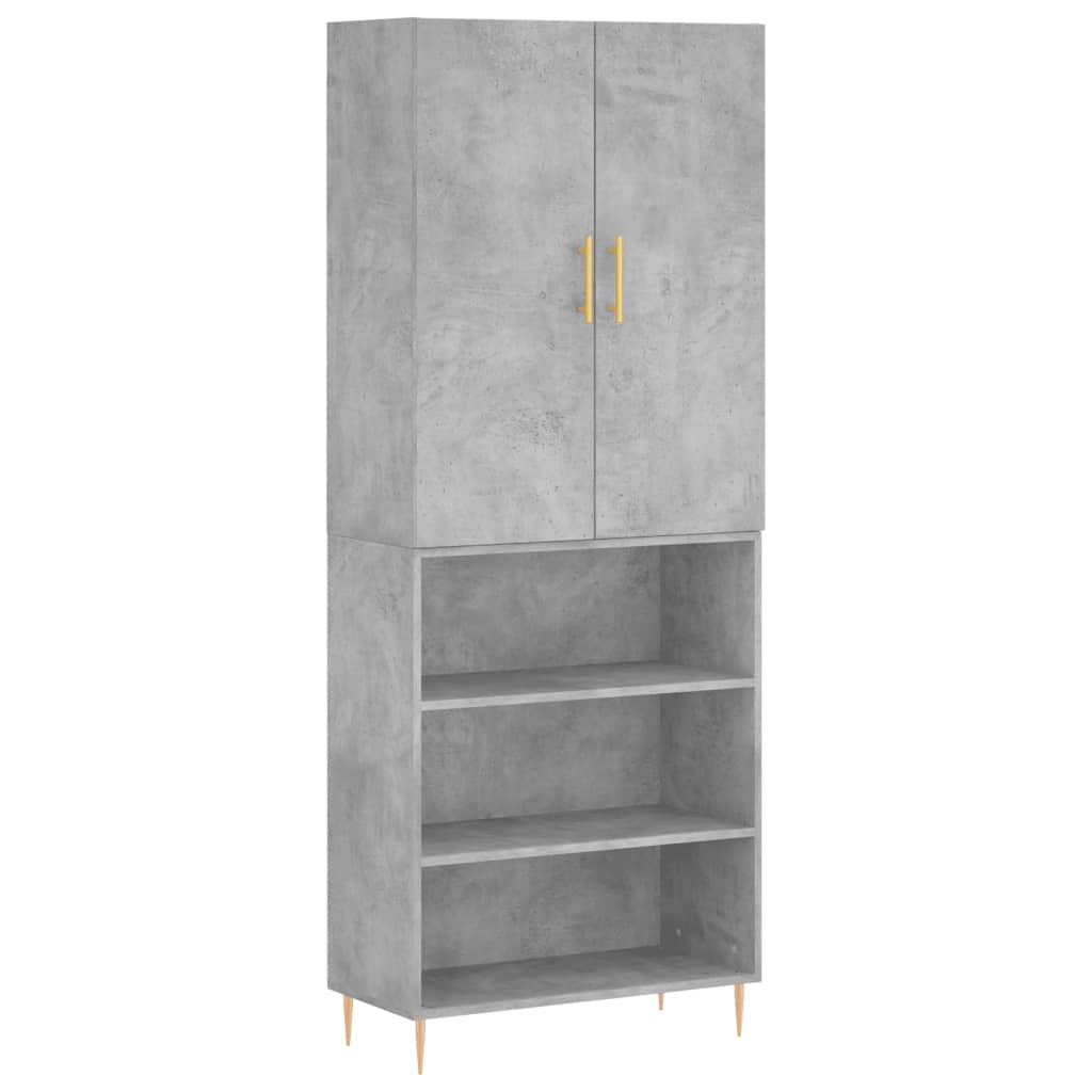 Skap Betonggrå 69,5x34x180 cm