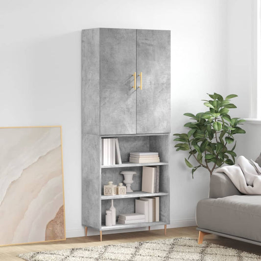 Skap Betonggrå 69,5x34x180 cm