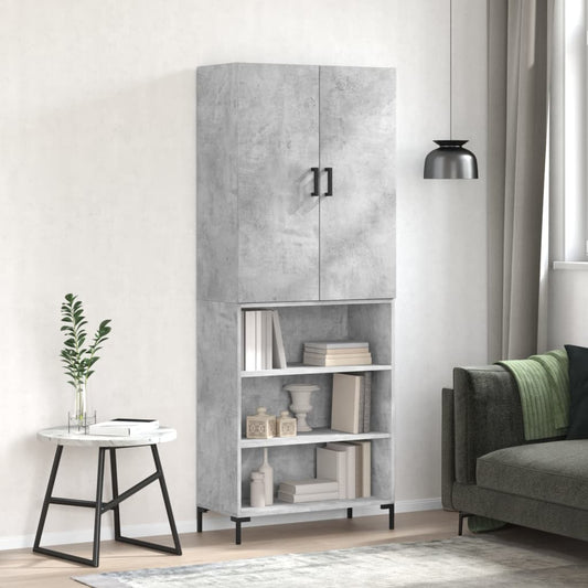 Skap Betonggrå 69,5x34x180 cm