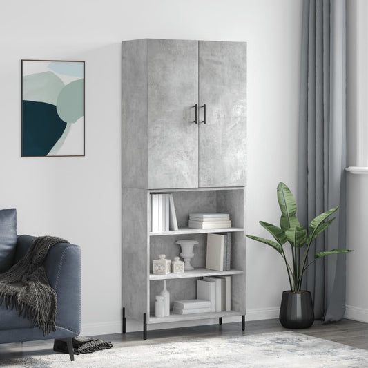 Skap Betonggrå 69,5x34x180 cm