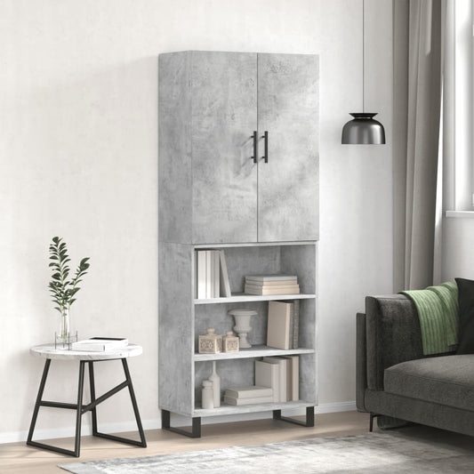 Skap Betonggrå 69,5x34x180 cm