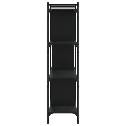 Bokhylle Svart 4 etasjer 76x32x123 cm