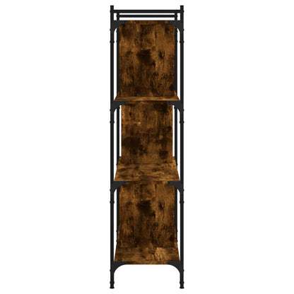Bokhylle Røkt Eik 4 etasjer 76x32x123 cm