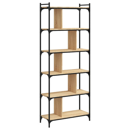 Bokhylle Sonoma Eik 6 etasjer 76x32x192 cm