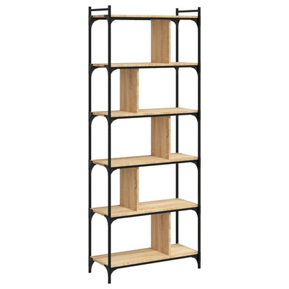 Bokhylle Sonoma Eik 6 etasjer 76x32x192 cm