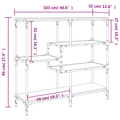 Avlastningsbord konsollbord Brun Eik 103x32x95 cm