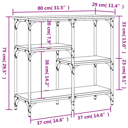 Avlastningsbord Konsollbord Sonoma Eik 80x29x75 cm