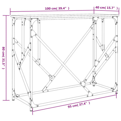 Avlastningsbord Konsollbord Svart 100x40x80 cm