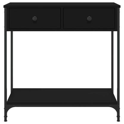 Konsollbord svart 75x34,5x75 cm konstruert tre
