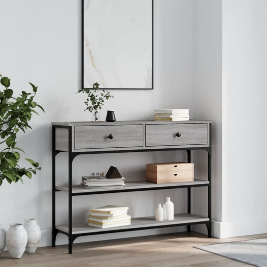Avlastningsbord konsollbord Sonoma Grå 100x25x75 cm