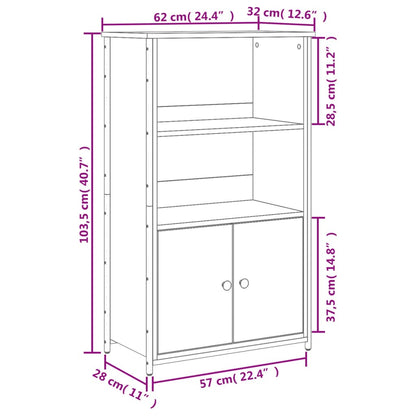 Skap Svart 62x32x103,5 cm