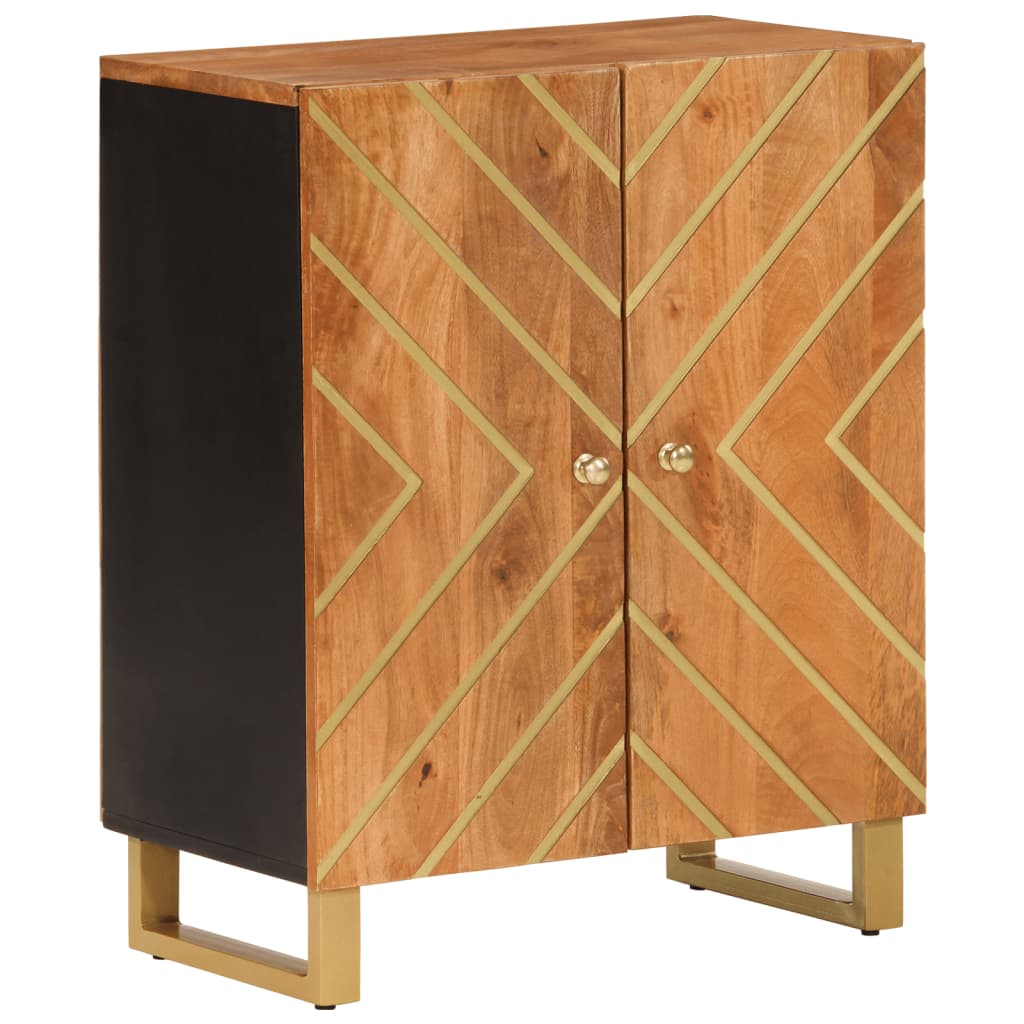 TV-Møbel Svart TV-benk Brun 60x33,5x75 cm heltre mango