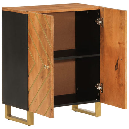 TV-Møbel Svart TV-benk Brun 60x33,5x75 cm heltre mango