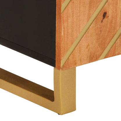 TV-Møbel Svart TV-benk Brun 60x33,5x75 cm heltre mango