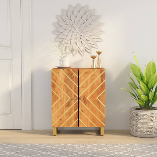 TV-Møbel Svart TV-benk Brun 60x33,5x75 cm heltre mango