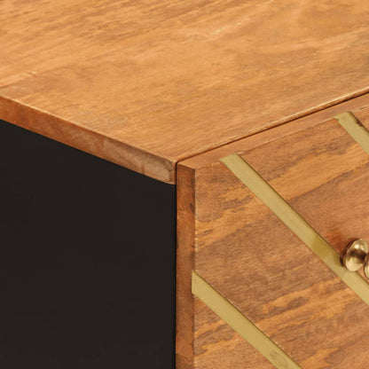 TV-Møbel Svart TV-benk Brun 60x33,5x75 cm heltre mango