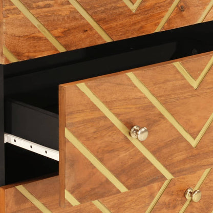 TV-Møbel Svart TV-benk Brun 60x33,5x75 cm heltre mango
