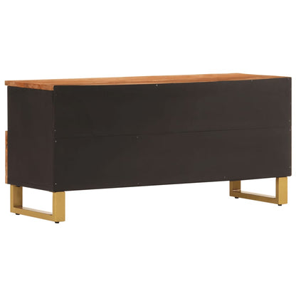 TV-Møbel Svart TV-benk Brun 100x33,5x46 cm heltre mango