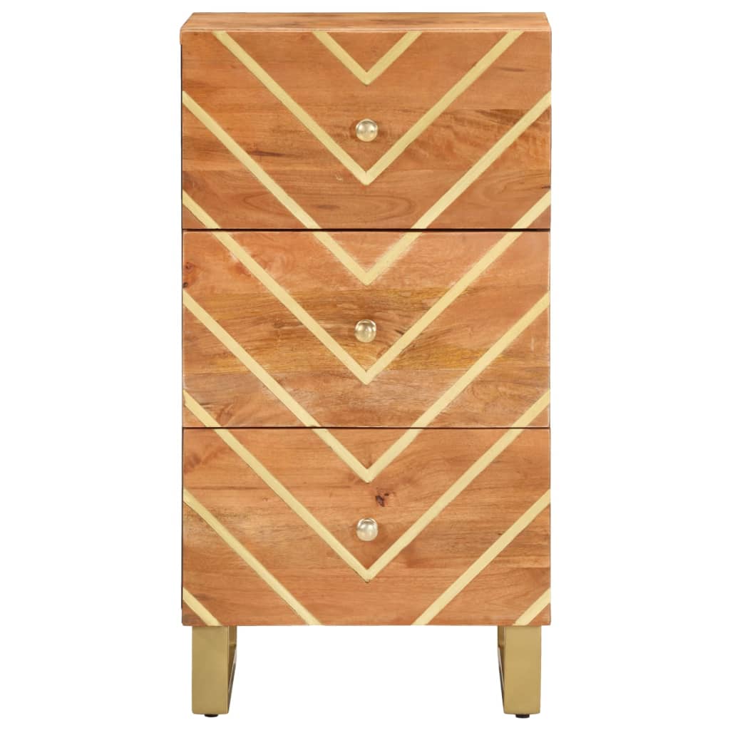 TV-Møbel Svart TV-benk Brun 40x33,5x75 cm heltre mango