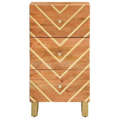 TV-Møbel Svart TV-benk Brun 40x33,5x75 cm heltre mango