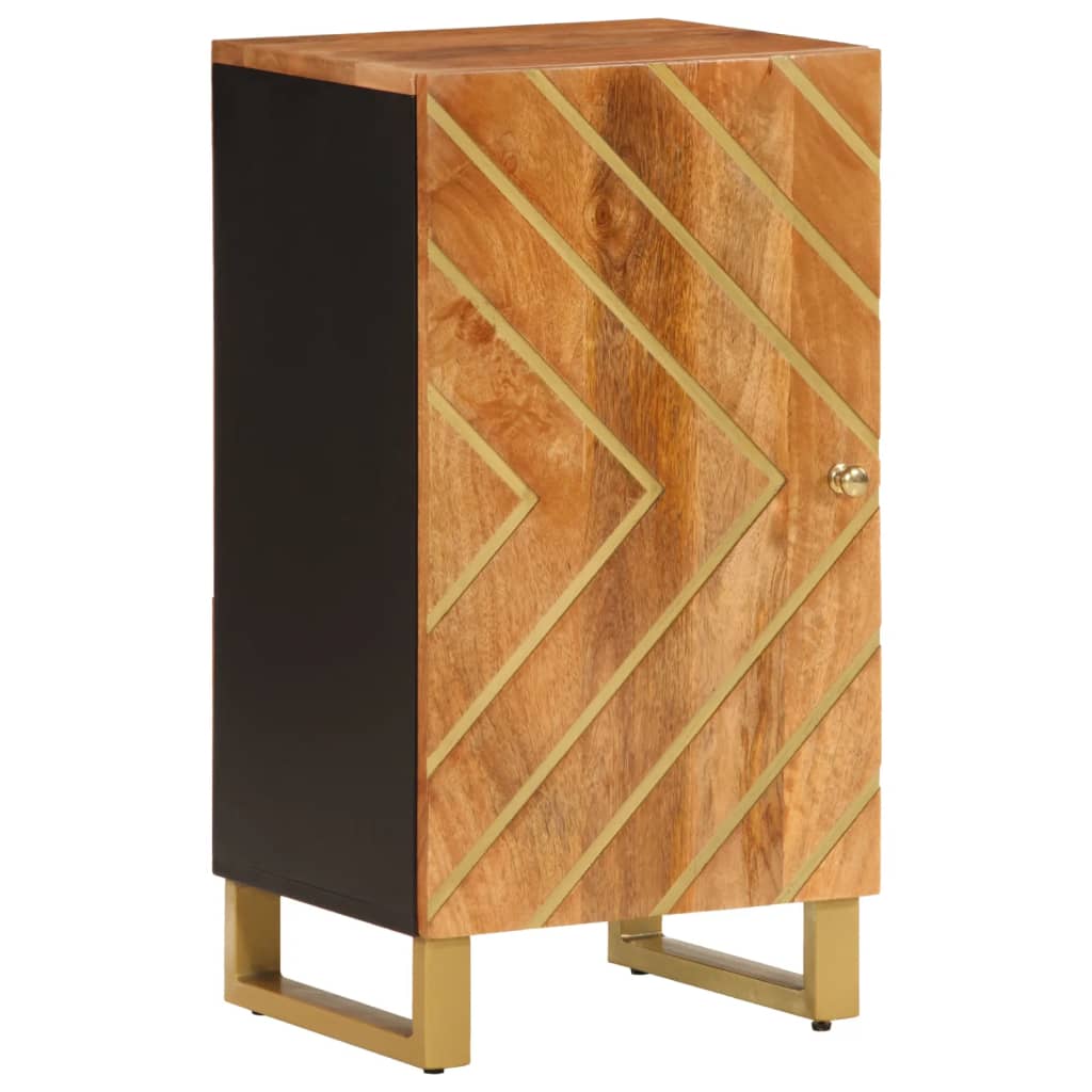TV-Møbel Svart TV-benk Brun 40x33,5x75 cm heltre mango