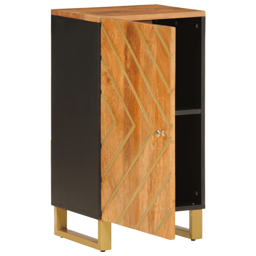 TV-Møbel Svart TV-benk Brun 40x33,5x75 cm heltre mango