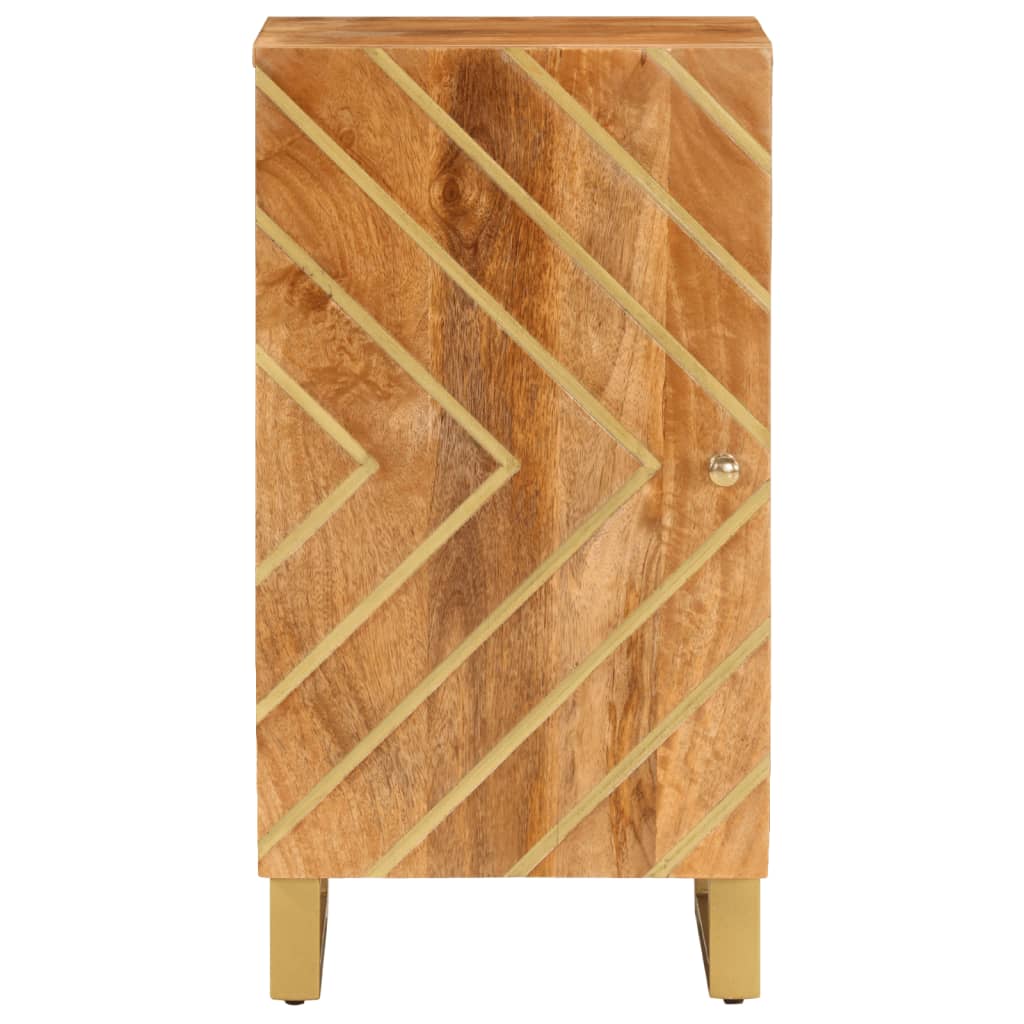 TV-Møbel Svart TV-benk Brun 40x33,5x75 cm heltre mango