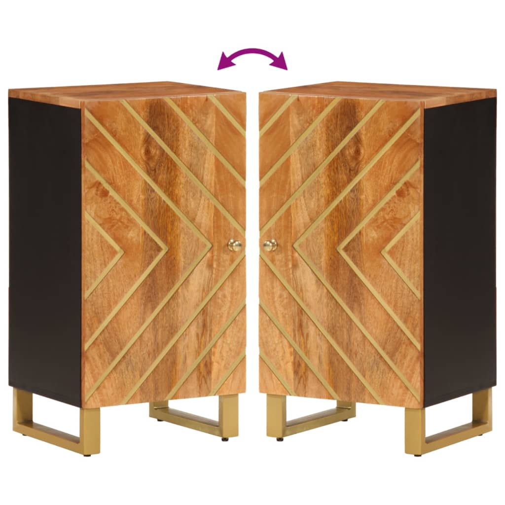 TV-Møbel Svart TV-benk Brun 40x33,5x75 cm heltre mango
