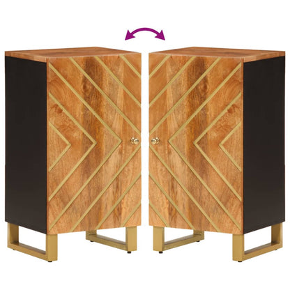 TV-Møbel Svart TV-benk Brun 40x33,5x75 cm heltre mango