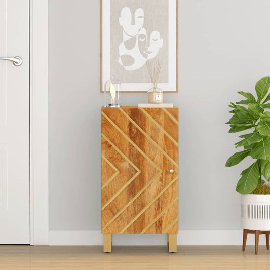 TV-Møbel Svart TV-benk Brun 40x33,5x75 cm heltre mango