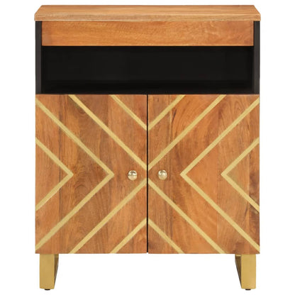 TV-Møbel Svart TV-benk Brun 60x33,5x75 cm heltre mango