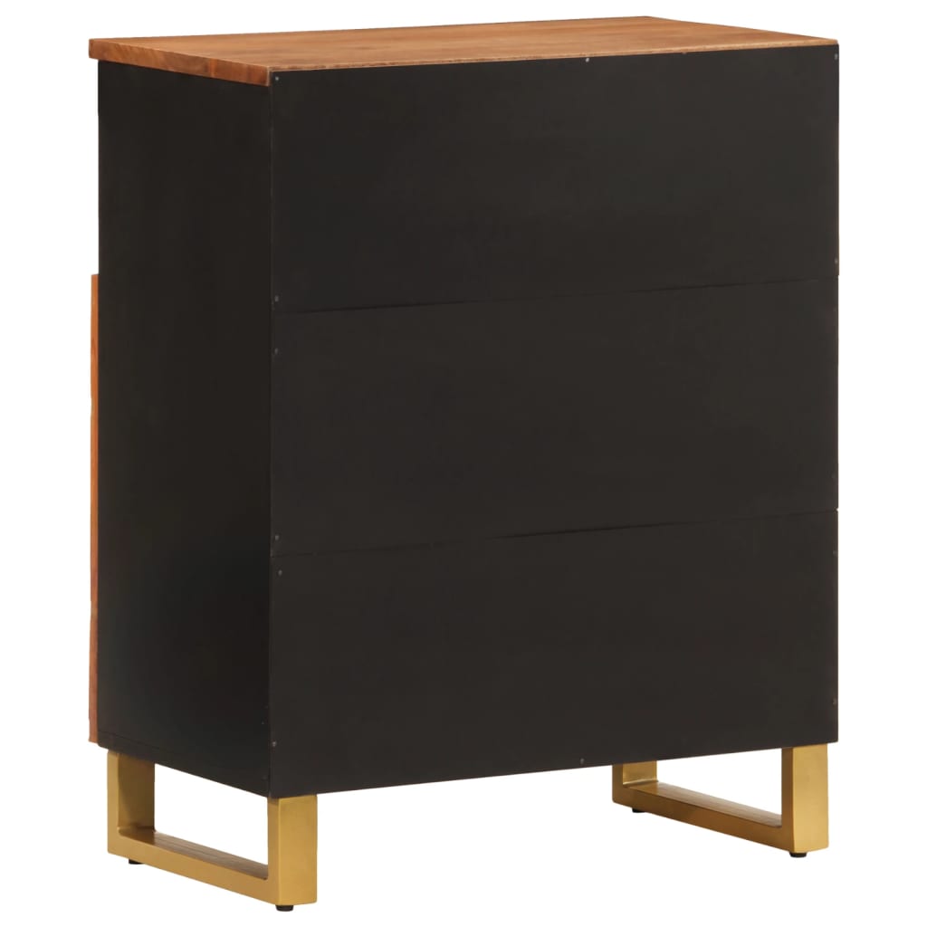 TV-Møbel Svart TV-benk Brun 60x33,5x75 cm heltre mango