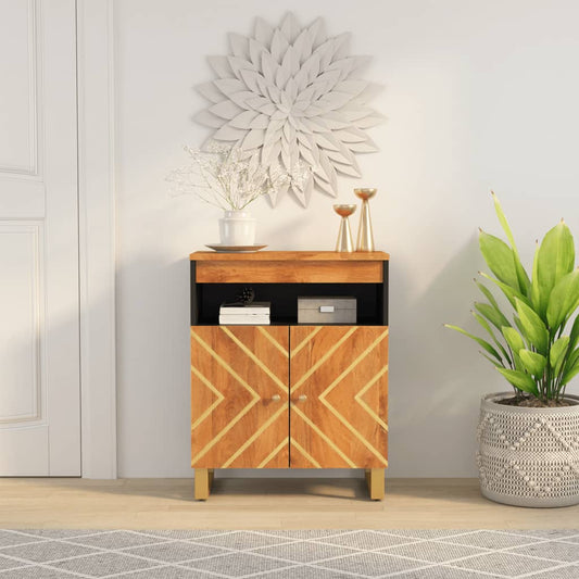 TV-Møbel Svart TV-benk Brun 60x33,5x75 cm heltre mango