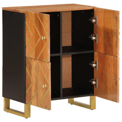 TV-Møbel Svart TV-benk Brun 60x33,5x75 cm heltre mango