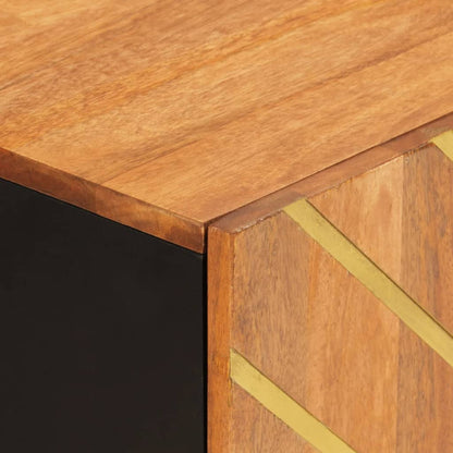 TV-Møbel Svart TV-benk Brun 60x33,5x75 cm heltre mango