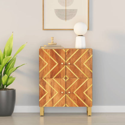 TV-Møbel Svart TV-benk Brun 60x33,5x75 cm heltre mango