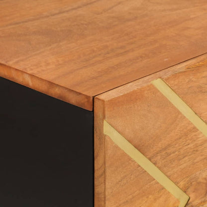 TV-Møbel Svart TV-benk Brun 80x33,5x75 cm heltre mango