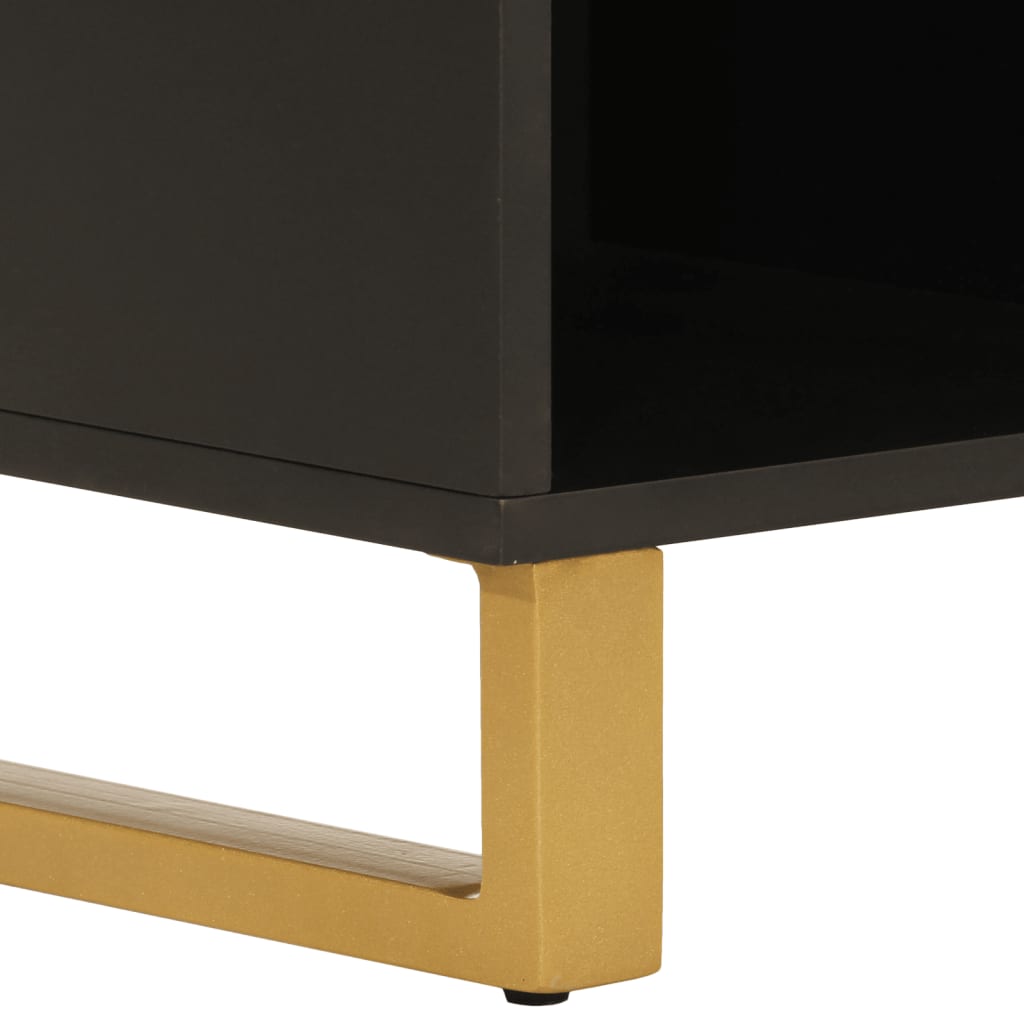 TV-Møbel Svart TV-benk Brun 80x33,5x75 cm heltre mango