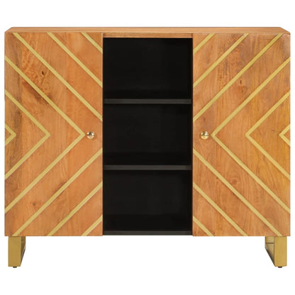 TV-Møbel Svart TV-benk Brun 90x33,5x75 cm heltre mango