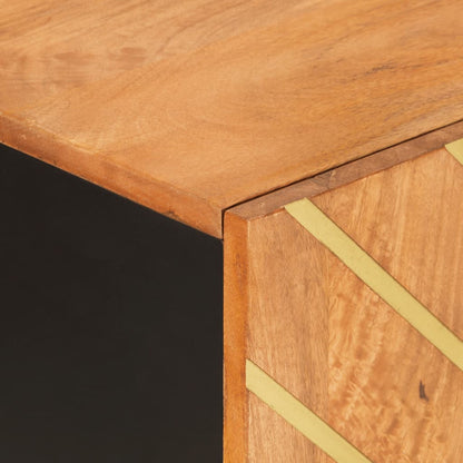 TV-Møbel Svart TV-benk Brun 90x33,5x75 cm heltre mango