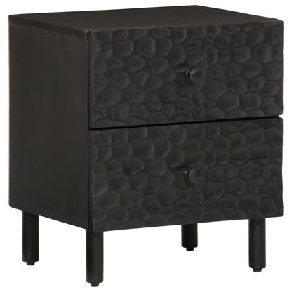 Nattbord Sengbord Svart 40x33x46 cm heltre mangotre