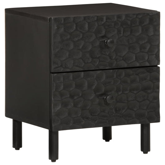 Nattbord Sengbord Svart 40x33x46 cm heltre mangotre