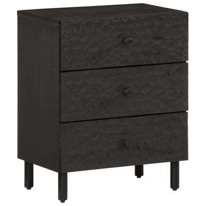 Nattbord Sengbord Svart 50x33x60 cm heltre mangotre