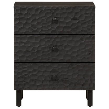 Nattbord Sengbord Svart 50x33x60 cm heltre mangotre
