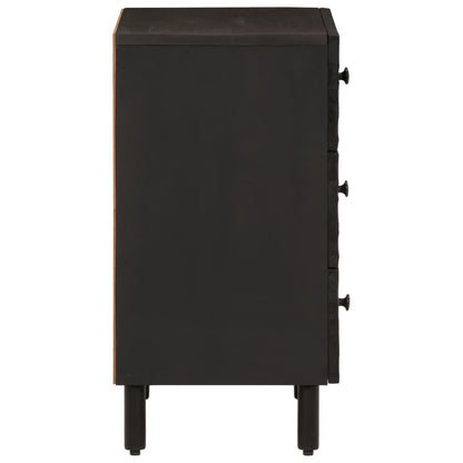 Nattbord Sengbord Svart 50x33x60 cm heltre mangotre