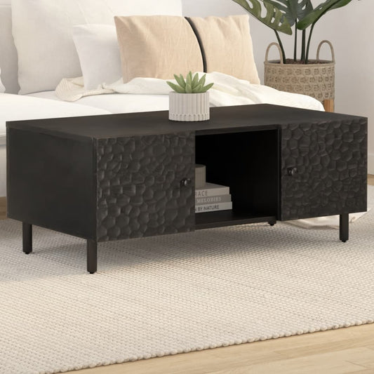 Salongbord Sofabord Svart 100x54x40 cm heltre mango