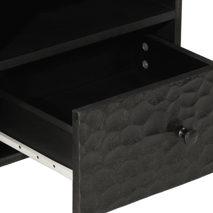 Salongbord Sofabord Svart 80x54x40 cm heltre furu